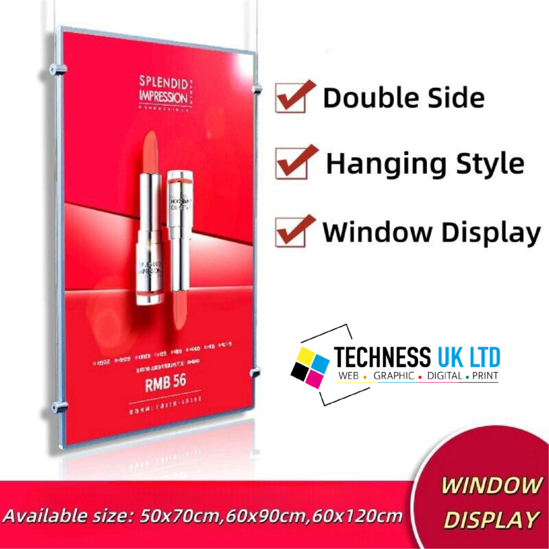 Double Sided Hanging LED Backlit Snap Frame